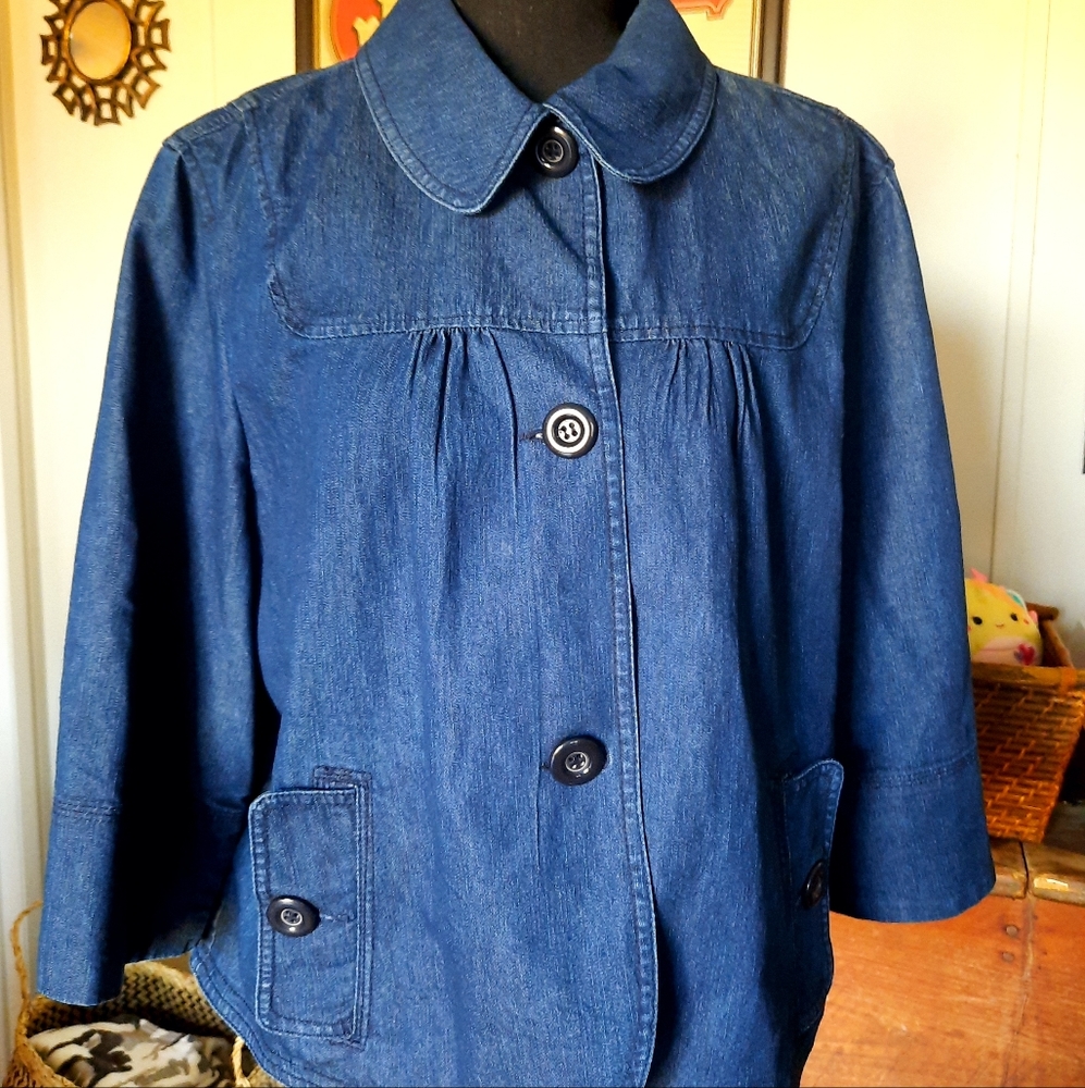 Vintage lightweight jacket denim look